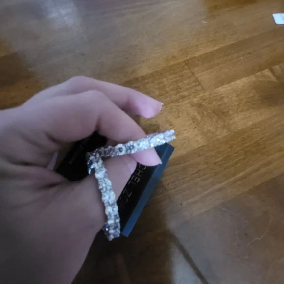 Rachel Zoe CZ studded Hoops - Picture 2 of 2